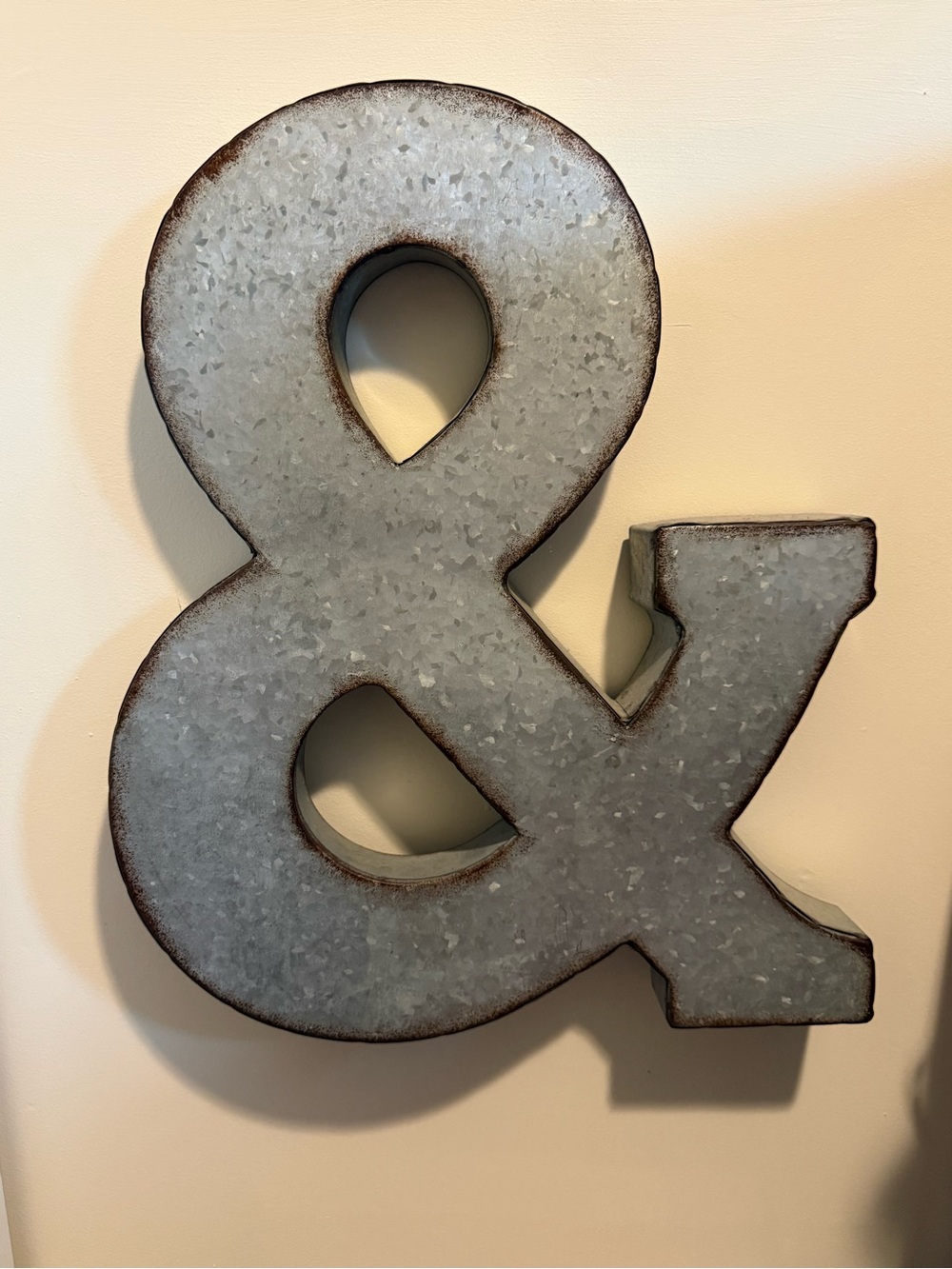Galvanized Metal Ampersand Wall Decor